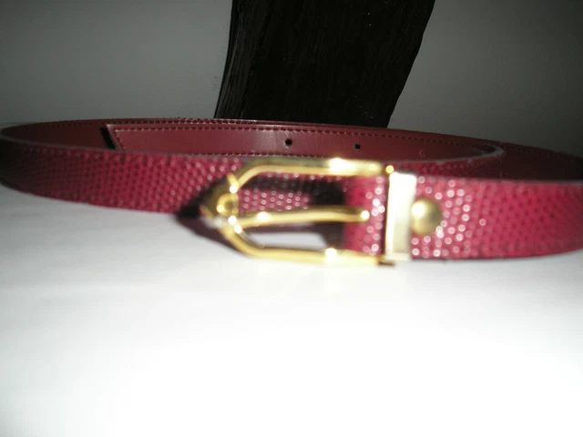 Ceinture En Cuir ZARA Noire à Clous Laiton Brillants - Taille 85 Cm - Neuve Avec étiquettes