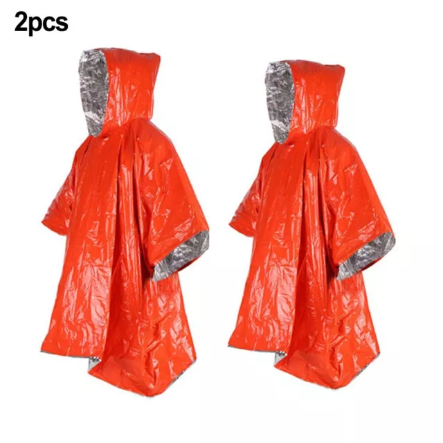 Pack polyvalent de 2 poncho imperméable thermique extérieur pour survie au fro