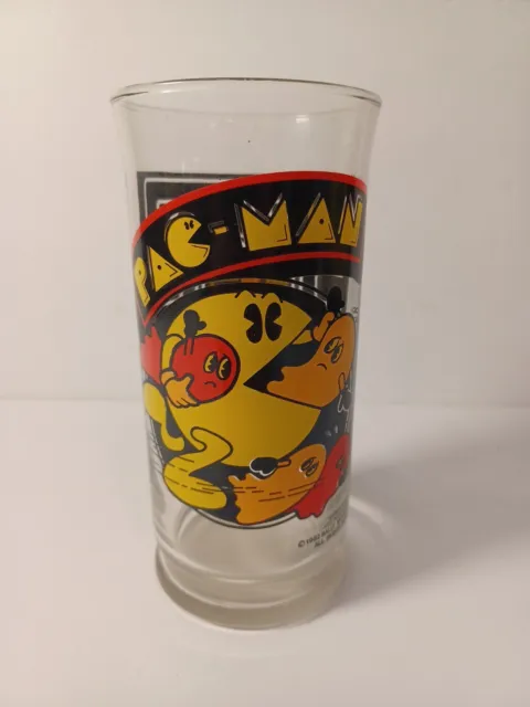 Vintage Pac-Man Drinking Glass 1982 BALLY MIDWAY MFG. CO. nice