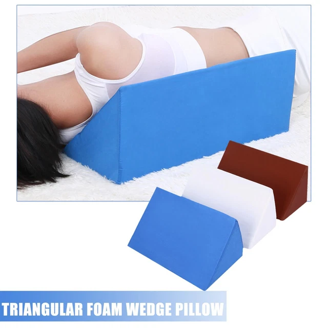 Washable Foam Bed Wedge Pillow Elevation Cushion Lumbar Back Support B5P4 B8O1