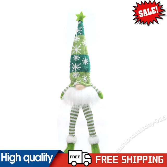 Glowing Gnome Christmas Faceless Doll with Light Xmas Home Decor (Green)