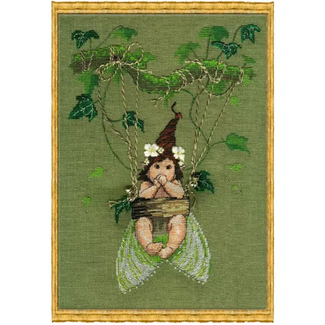 Nimue counted cross stitch kit "The Swing", 51K, 19x26cm, DIY