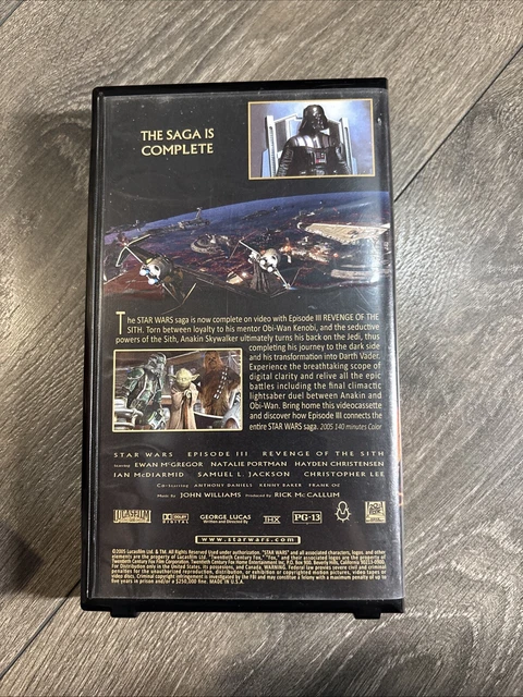 CUSTOM STAR WARS Episode III REVENGE OF THE SITH NTSC VHS Episode 3