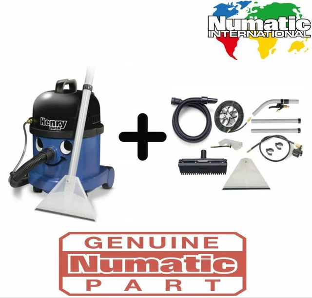 NUMATIC HENRY WASH HVW370 Cylinder Carpet Upholstery cleaner Full Kit