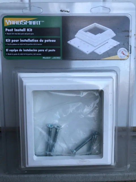 Kits de instalación de poste de cubierta y porche Yard Smart de 4"" x 4"" - 4 kits incluidos