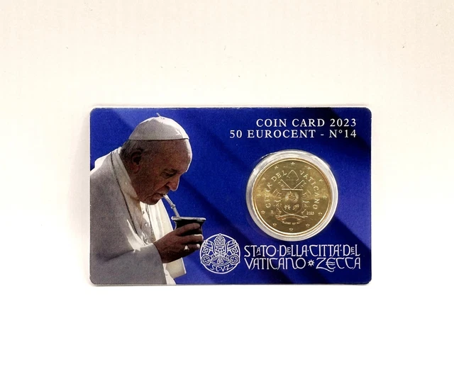 Vatican 50 cent euro 2023 Coin Card BU