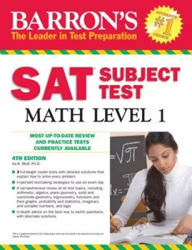 Barrons SAT Subject Test Math Level 1, 4th Edition - Paperback - ACCEPTABLE