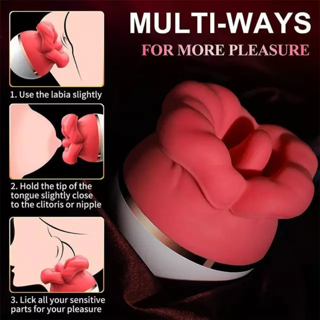 Tougue-Sucking-Massage-Vaginal-Vibrator-Clitoris-G-Spot-Dildo-Oral-Nipple-Sucker 2