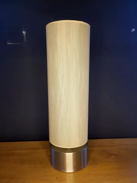 Grande lampe design moderniste - Modèle tube en inox - Delmas