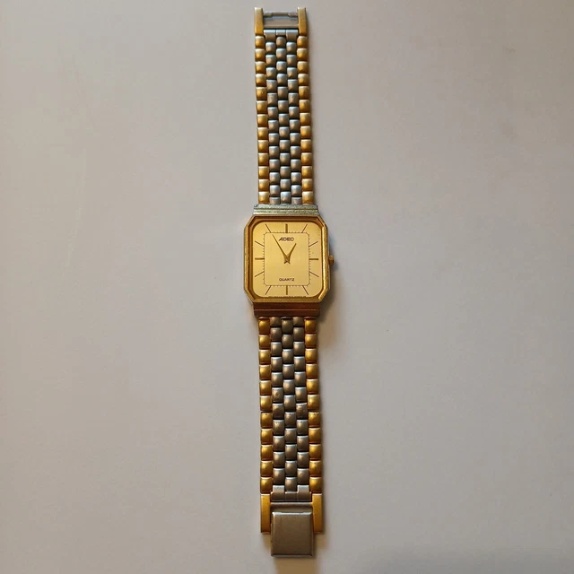 VINTAGE ADEC ELEGANT Two-Toned Stainless Steel Quartz Watch 