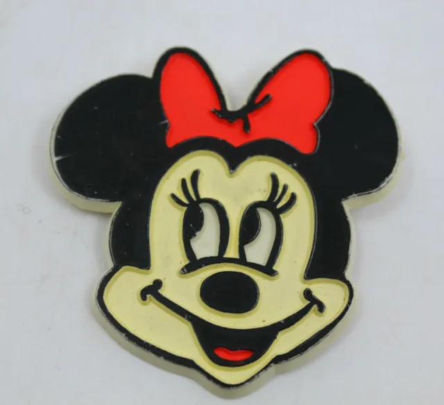 Disney Minnie Mouse Face Big Smile Plastic Collectible Lapel Pin Vintage AS-IS