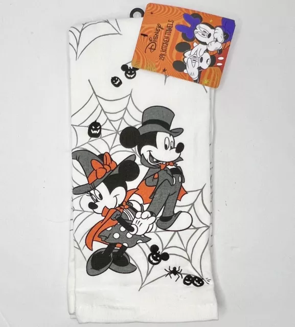 Disney Fall Autumn Halloween Mickey Mouse Kitchen Towel 2 pack 