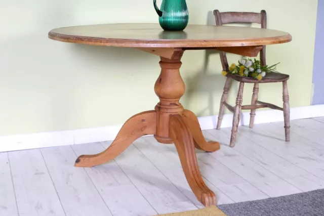 Delivery Options - Old Round Farmhouse Pine  Kitchen Table Waxed