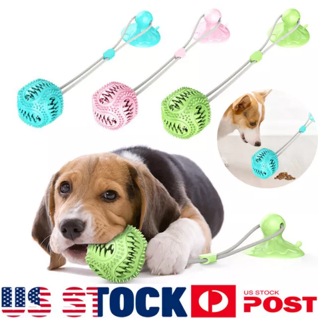 Pet Dog Toy Treat Ball Fun Interactive Chew IQ Food Dispenser Tricky Play Balls