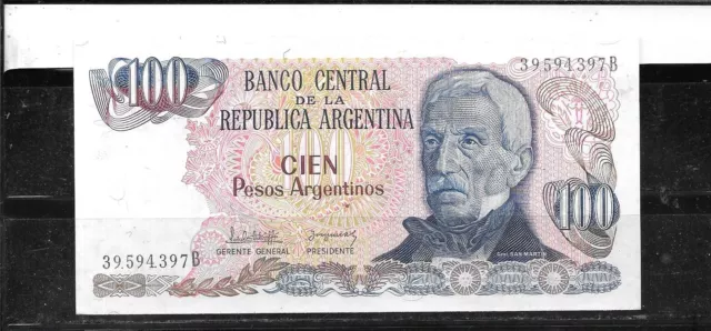 ARGENTINA #315a 1985 100 PESO UNC MINT  OLD BANKNOTE PAPER MONEY BILL NOTE