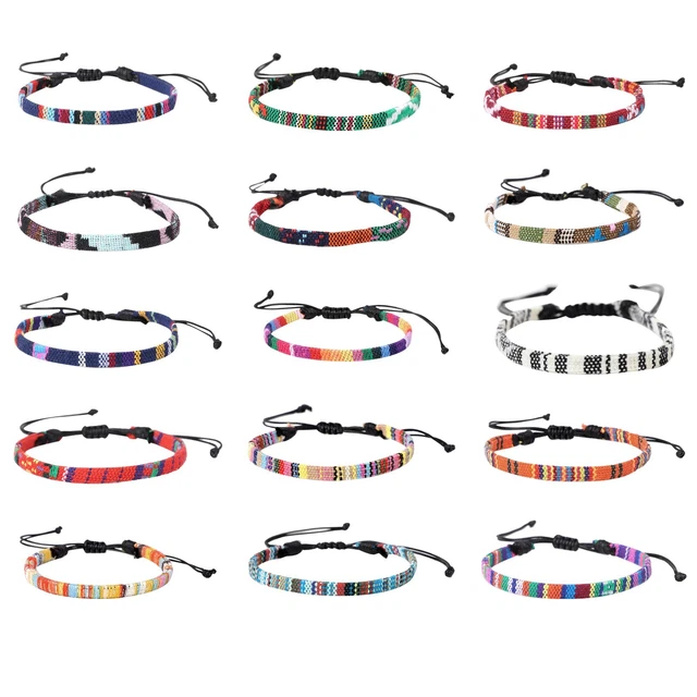 Juego de pulseras para hombre y mujer, pulseras para hombre, hechas a mano,