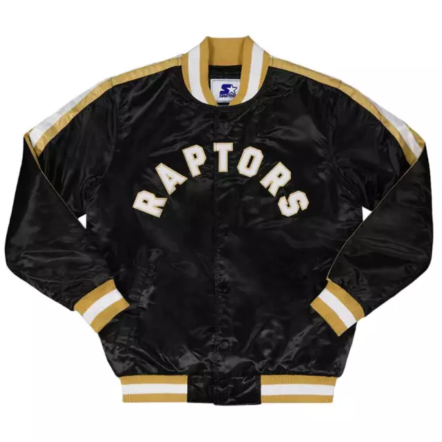 Men's STARTER Toronto Raptors 2019 NBA Championship Satin Bomber Varsity Jacket