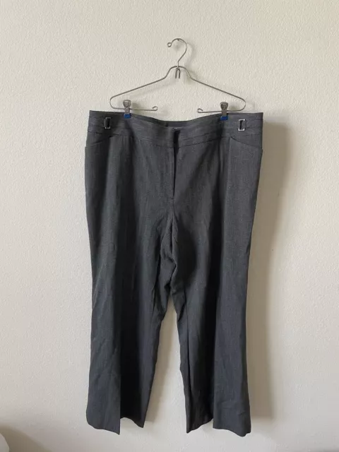 Apt. 9 Women's Modern Fit The Ava Wider Leg Career Pants Gray Size 20