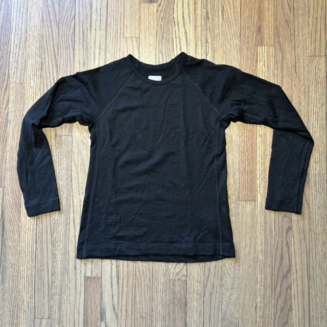Icebreaker Merino Wool Lightweight Base Layer Shirt Top Black Youth 8 Years
