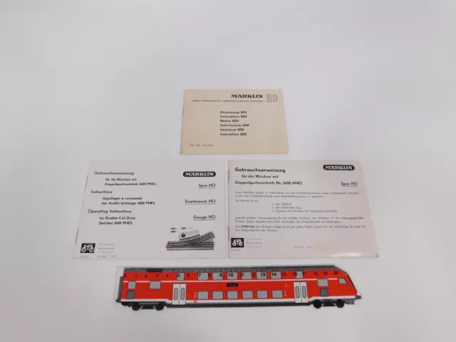 DT963-0,2 #3x Märklin H0 Istruzione Deviatoi 3600 Mws Elettrico Ferrovia 800 Sg