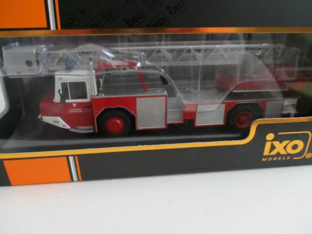 Camion De Pompier Magirus Dlk 2312 Echelle German Fire Brigade  Ixo Trf005 1/43