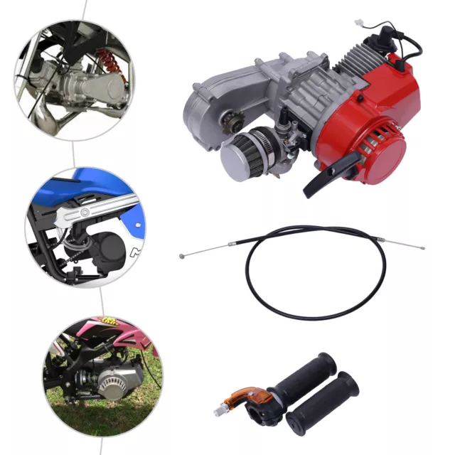 49CC 2 Stroke Pull Start Engine 44mm For Mini Motor Pocket Scooter Dirt Bike