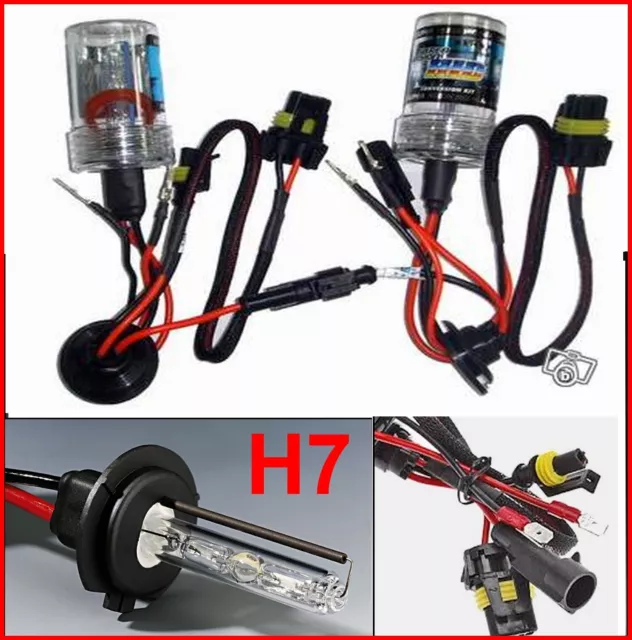 2 Ampoules H7 6000K Pour Kit Xenon 35W Ou 55W Hid De Rechange Feu Phare Ballast