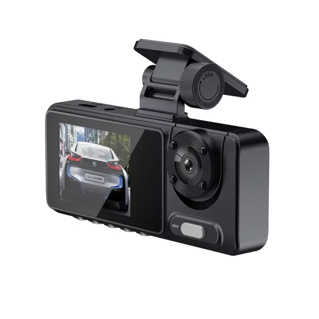 3 Lens Car DVR 2in Dash Cam Video Recorder WIFI 1080P Front Rear Inside Camera