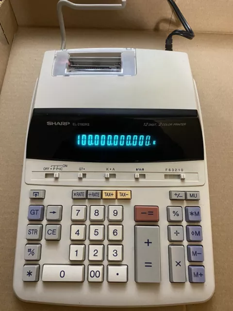 SHARP EL-2192RII business desktop printing calculator, adding machine