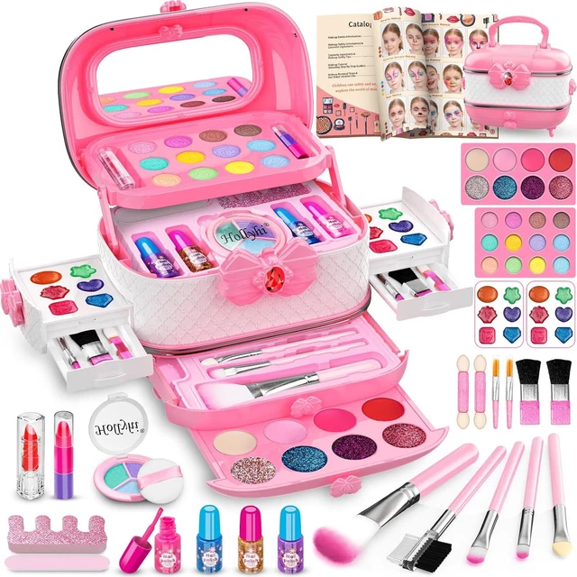 Juguete Lavable para Niñas Makeup: Kit Makeup para Niñas, Juego Make Up No Tóxico, Kit Makeup para Niñas Pequeñas para Niños Pequeños Princesa, Regalos de Cumpleaños de Navidad 4 5 6 7 Juguete Lavable para Niñas Makeup: Kit Makeup para Niñas, Juego Make Up No Tóxico, Kit Makeup para Niñas Pequeñas para Niños Pequeños Princesa, Regalos de Cumpleaños de Navidad 4 5 6 7