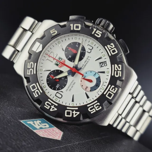 'Full Set' 90s TAG Heuer 'Formula 1' Men Chronograph CAC1111.BA0850 Quartz Watch