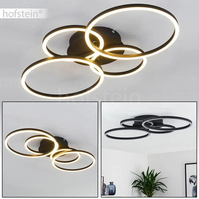 UNI Lustre Suspension 3 Lampes en Métal E27 19,5cm Noir - Cdiscount Maison