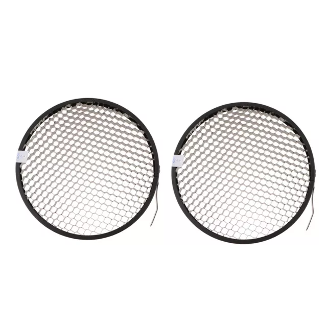 2 Pack 60° Honeycomb Grid Mesh for 7-inch Reflector Diffuser Lamp Shade Dish