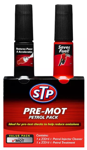 STP Petrol Injector Cleaner  + Fuel Treatment Additive Pre MOT Emission Test Set