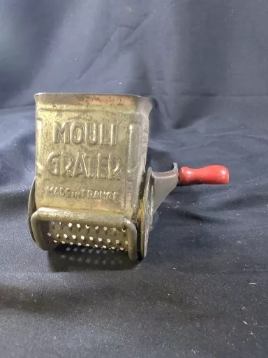 Mouli Grater Red Wood Handle Made in France, Only One Patent