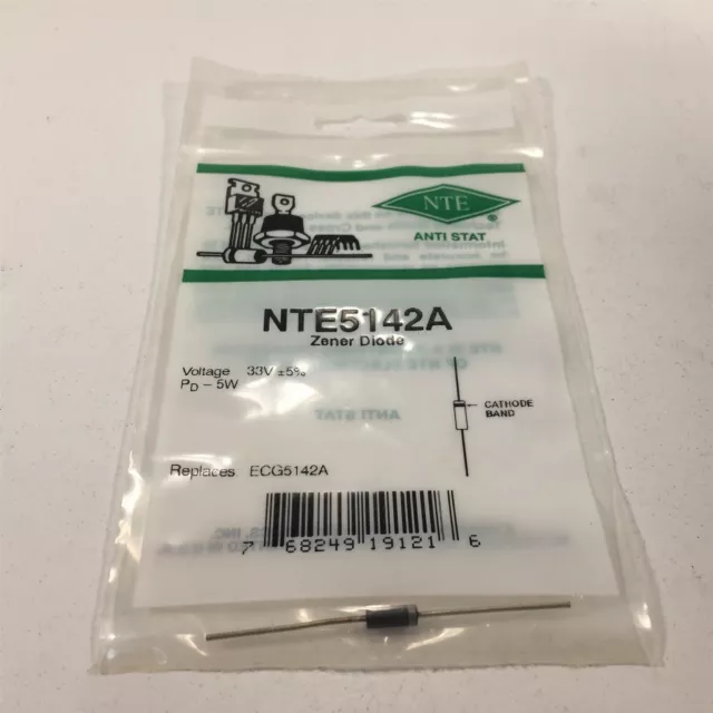 (7) NTE NTE5142A Zener Diode, 5 Watt - Lot of 7