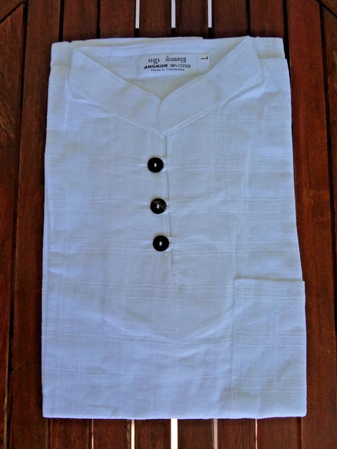 Chemisette Homme Blanche Col Bleu 4XL Grande Taille, Occasion Parfait état