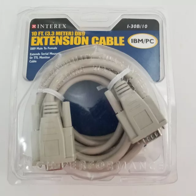 INTEREX 10' Extension Adapter Cable 14 Pin to DB9 3.3M 10FT I-30B/10