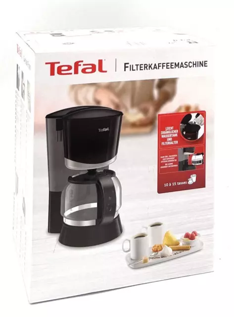 Tefal Filterkaffeemaschine Filter Kaffeemaschine 1,25L 15 Tassen Glaskanne NEU