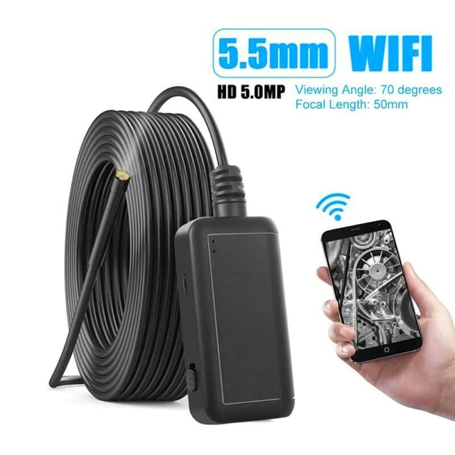 5,5 mm 5 MP USB-WLAN-Endoskop-Inspektionskamera für iOS/Android – 2/5/10 m