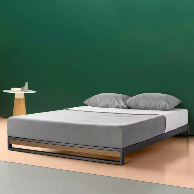 Zinus Metal Wood Low Bed Frame Single Double Queen King Full Size Mattress Base