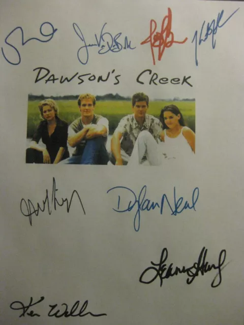 Dawson's Creek Signed Script James Van Der Beek Joshua Jackson Katie Holmes rpnt