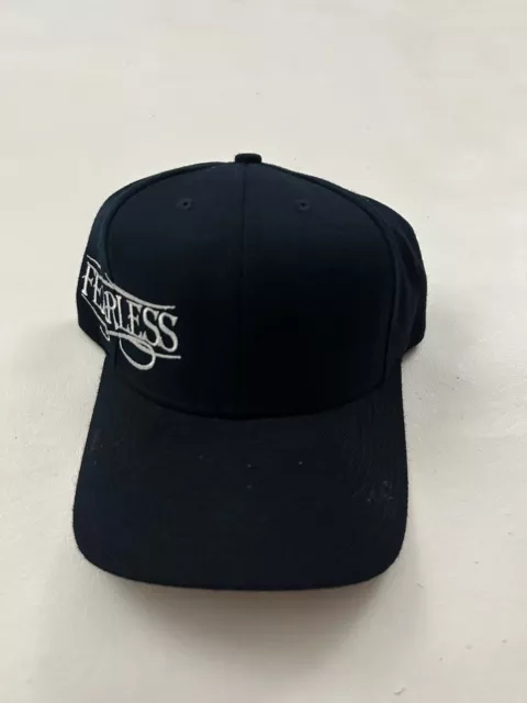 New Fearless Embroidered Graphic Blue Adjustable Baseball Hat One Size