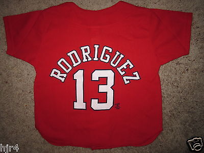 Alex Rodriguez #13 New York Yankees Rosso MLB Maglia Neonato M 5-6 Nuovo