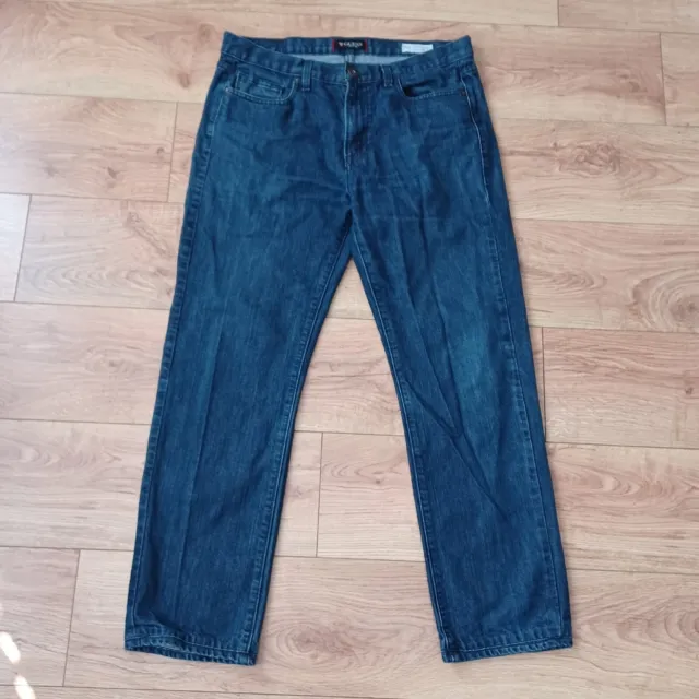 Jeans denim da uomo Guess USA - taglia W34"" L32"" - vestibilità regolare a mezzaluna diritta