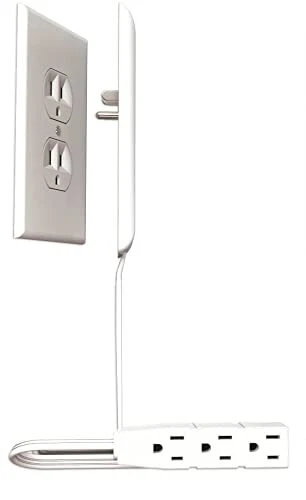 Sleek Socket Ultra-Thin Outlet Concealer with Cord Concealer Kit, 3 Outlet, 3...