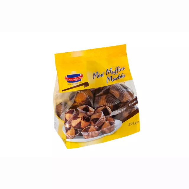 KUCHENMEISTER MINI MUFFINS Marmor Rührkuchen mit fettarmem Kakao 255g ...