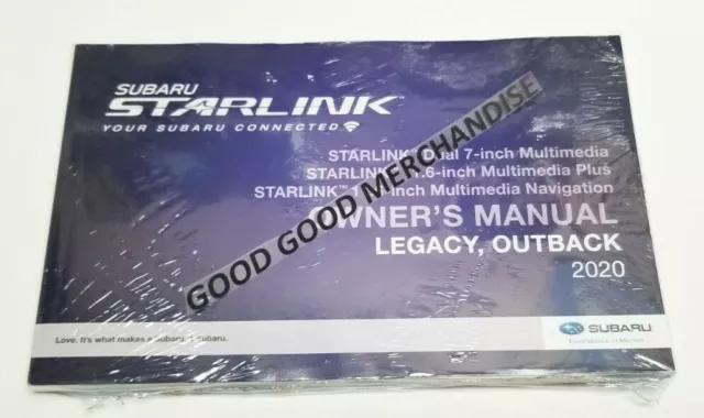 2020 Subaru Legacy Outback Navigation Owners Manual User Starlink Multimedia