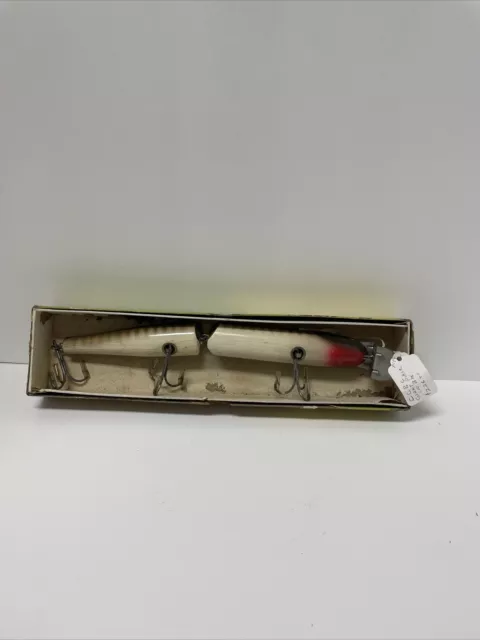 Vintage Creek Chub Giant Jointed Pikie Lure, RH, body is 10-1/2" long