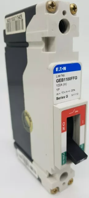 Eaton 100A 100 Amp Single Pole 1P MCCB GEB1100FFG Series G